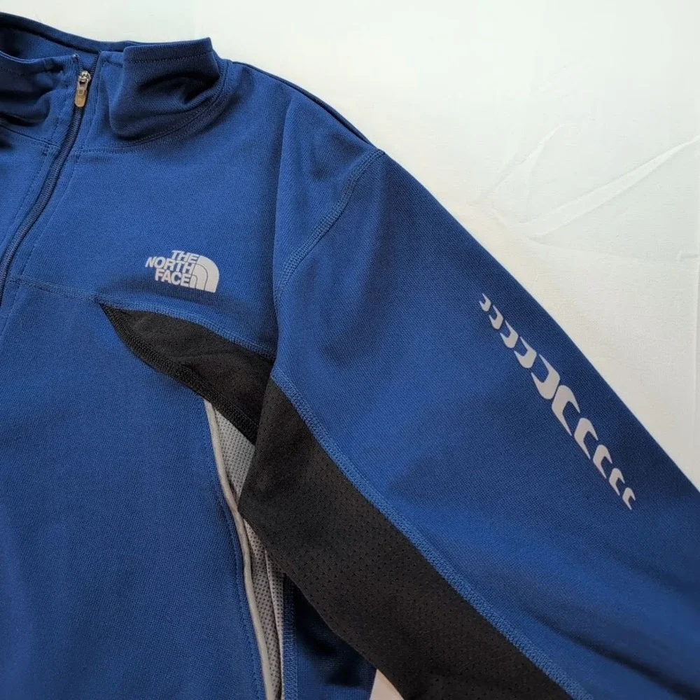 The North Face Flight Series Mens Medium 1/4 Zip Blue Black Pullover